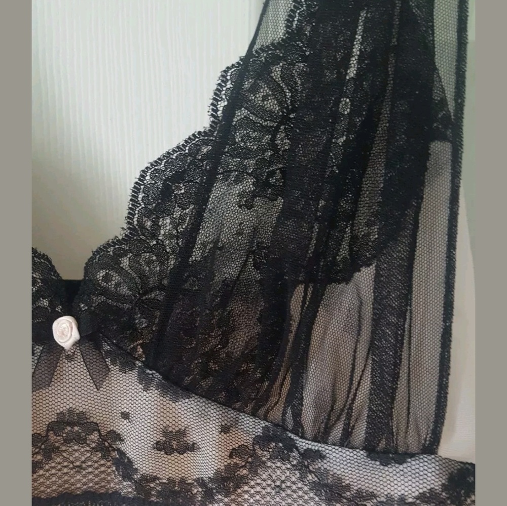 Betsy Johnson Intimates Chiffon Nightgown Sz L - Picture 4 of 7
